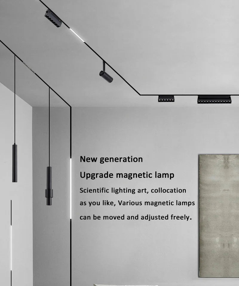 22mm width Magnetic LED Track Lighting- Classic Spotlight Type