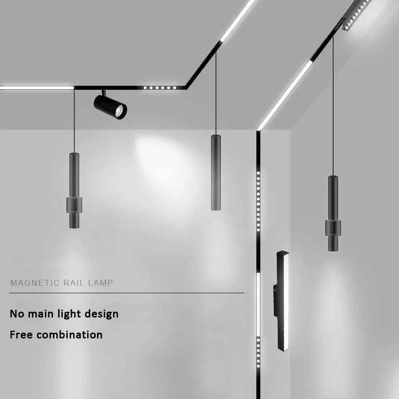 22mm width Magnetic LED Track Lighting- Line Dots Type