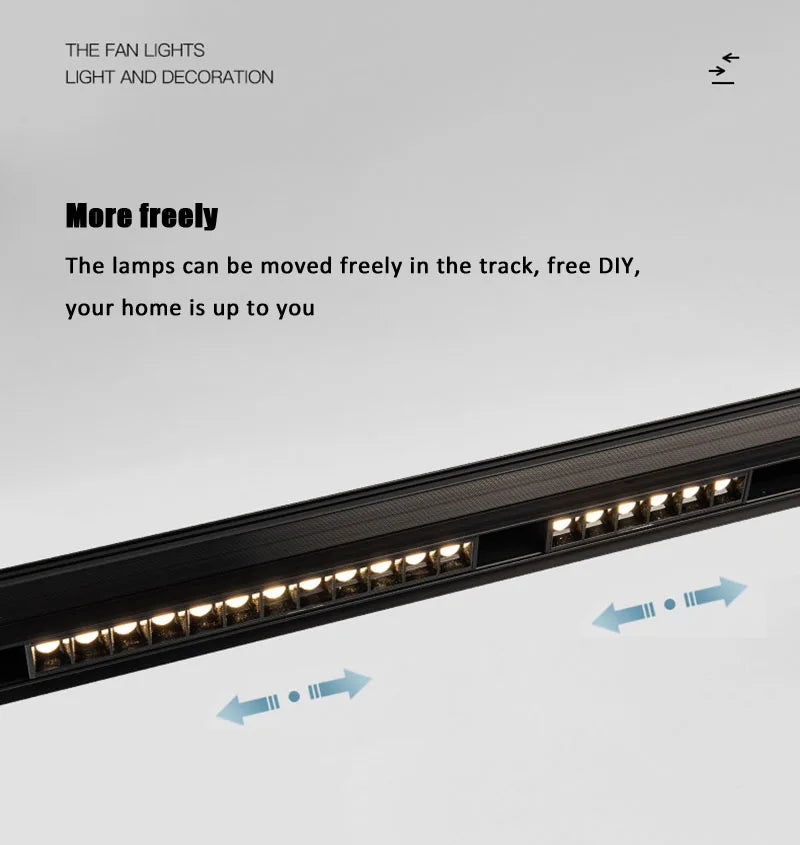 22mm width Magnetic LED Track Lighting- Line Dots Type