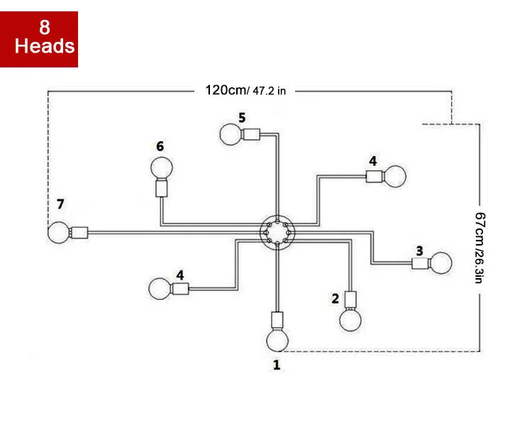 LED Iron Ceiling Light Industrial Lamp