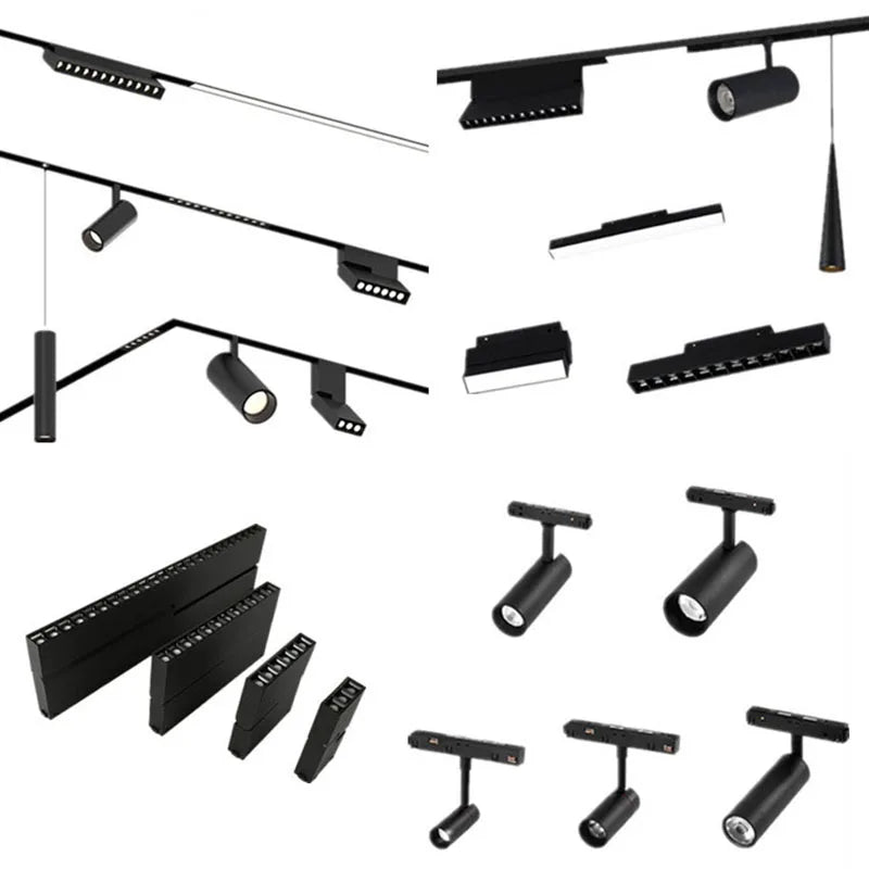 22mm width Magnetic LED Track Lighting- Classic Spotlight Type