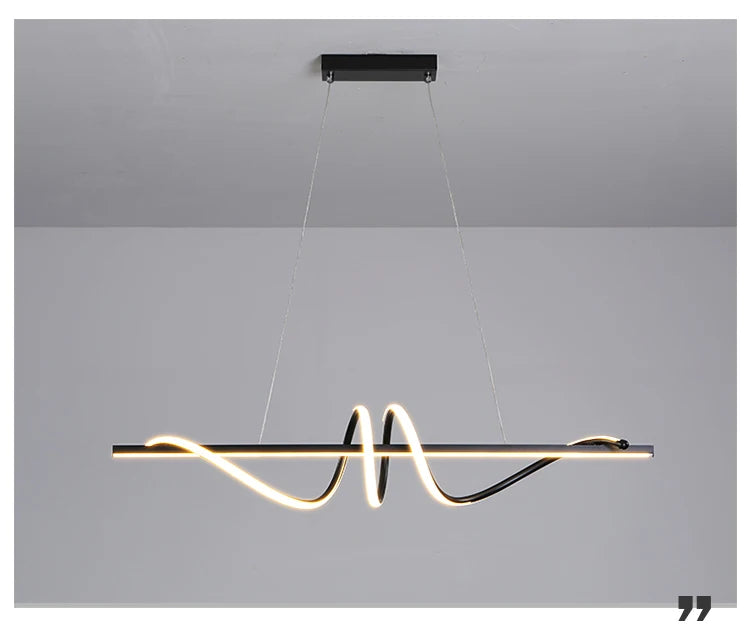 Modern Minimalist Hanging Black Creative LED Lamp