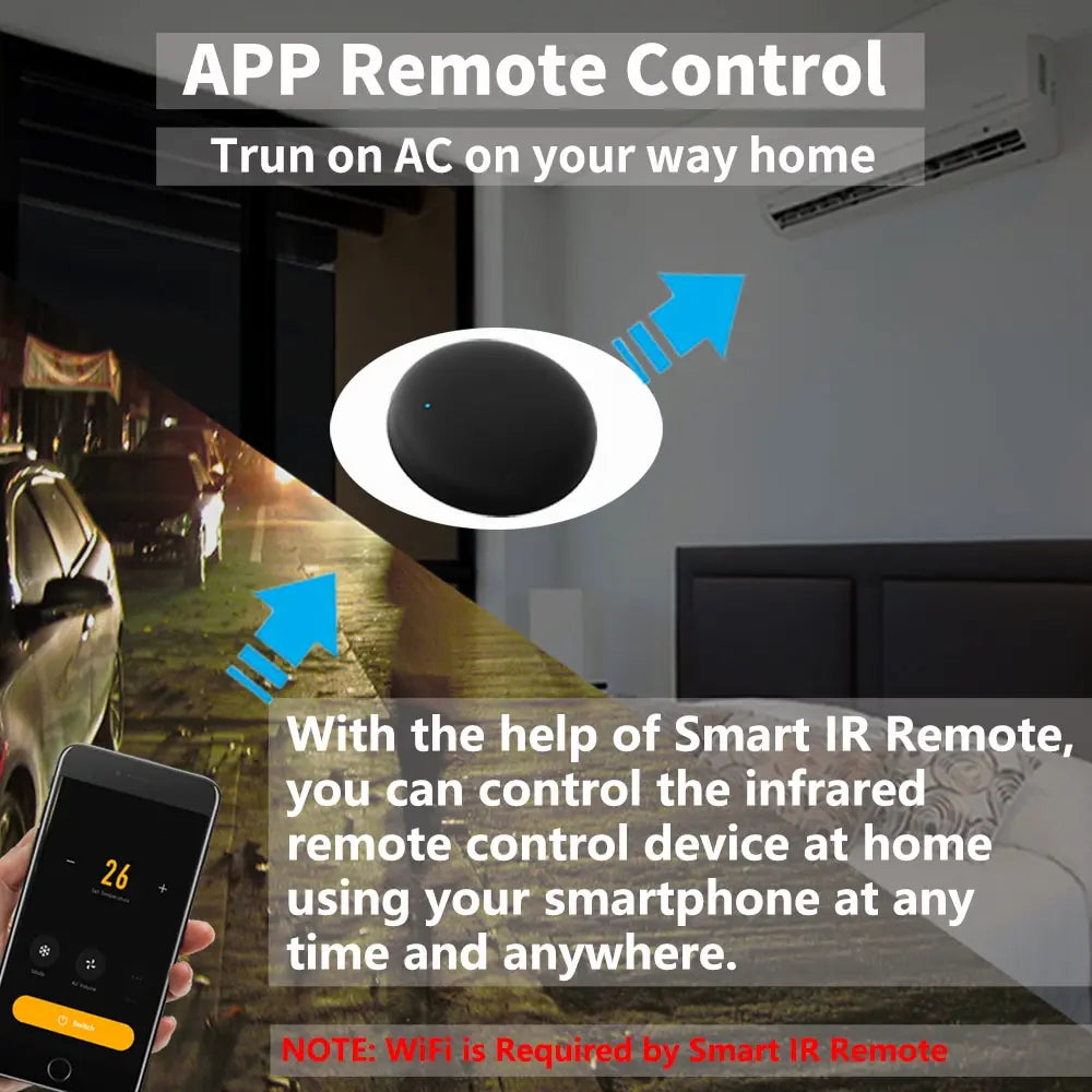 WiFi Smart IR שלט רחוק APP החלפת עבור טלוויזיה DVD AUD AC עובד עם Alexa Google Home ו-Siri