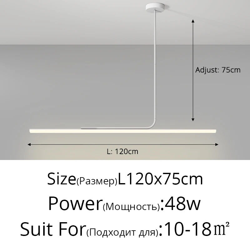 Iron Minimalist Wire Line Led מנורה- צבע שחור