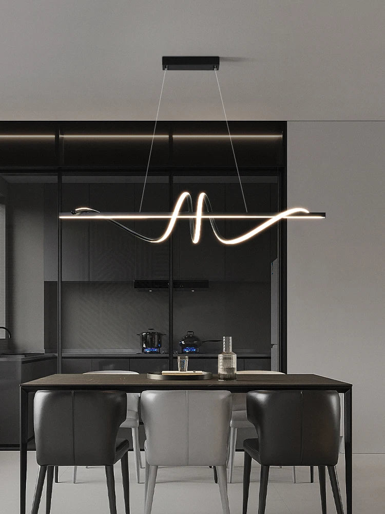 Modern Minimalist Hanging Black Creative LED Lamp