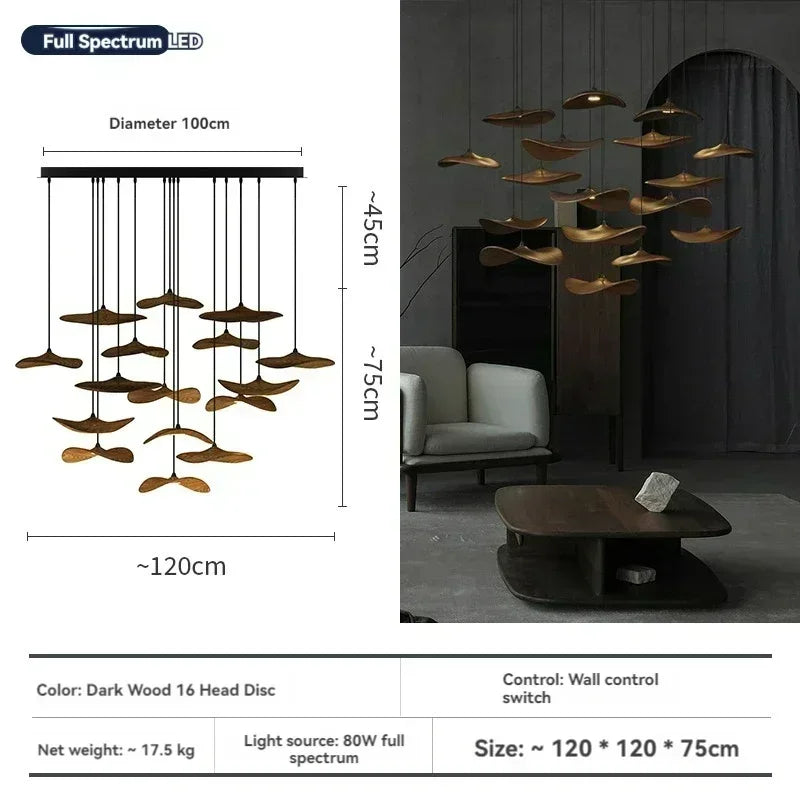 Designer Chandelier Wood Style