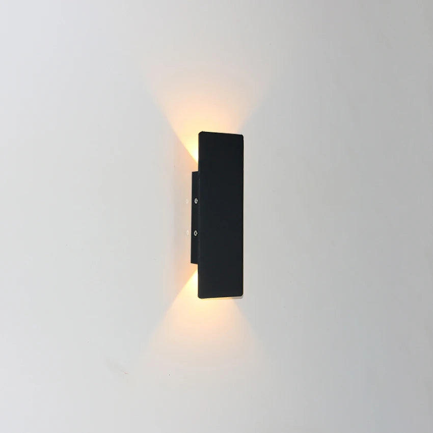 UP & Down Black Aluminum Rectangular Wall LED lamp - 6W