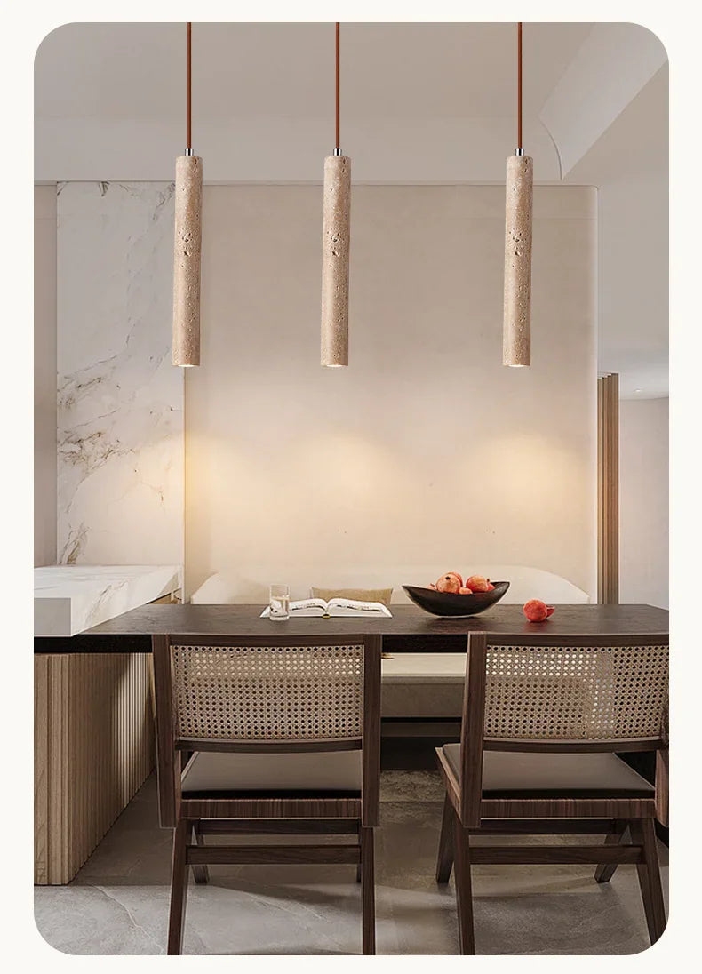 Travertine Natural Modern Chandelier LED Lights