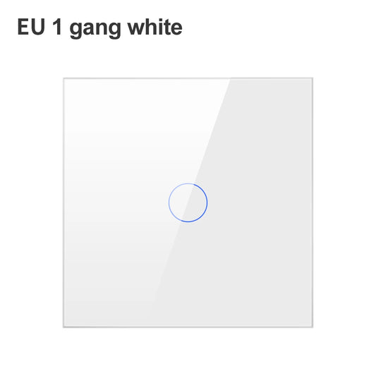 EU 1 Gang White WiFi Smart Light Switch