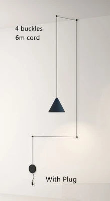 Modern Minimalism Line Geometric Lamp Black Metal