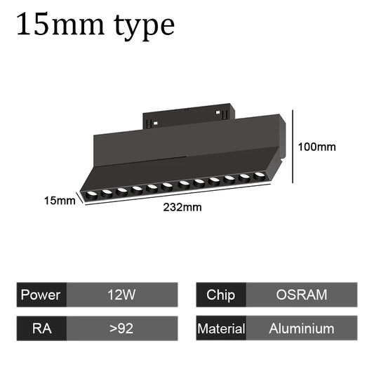 15mm Width Magnetic Track Lighting- Book Type