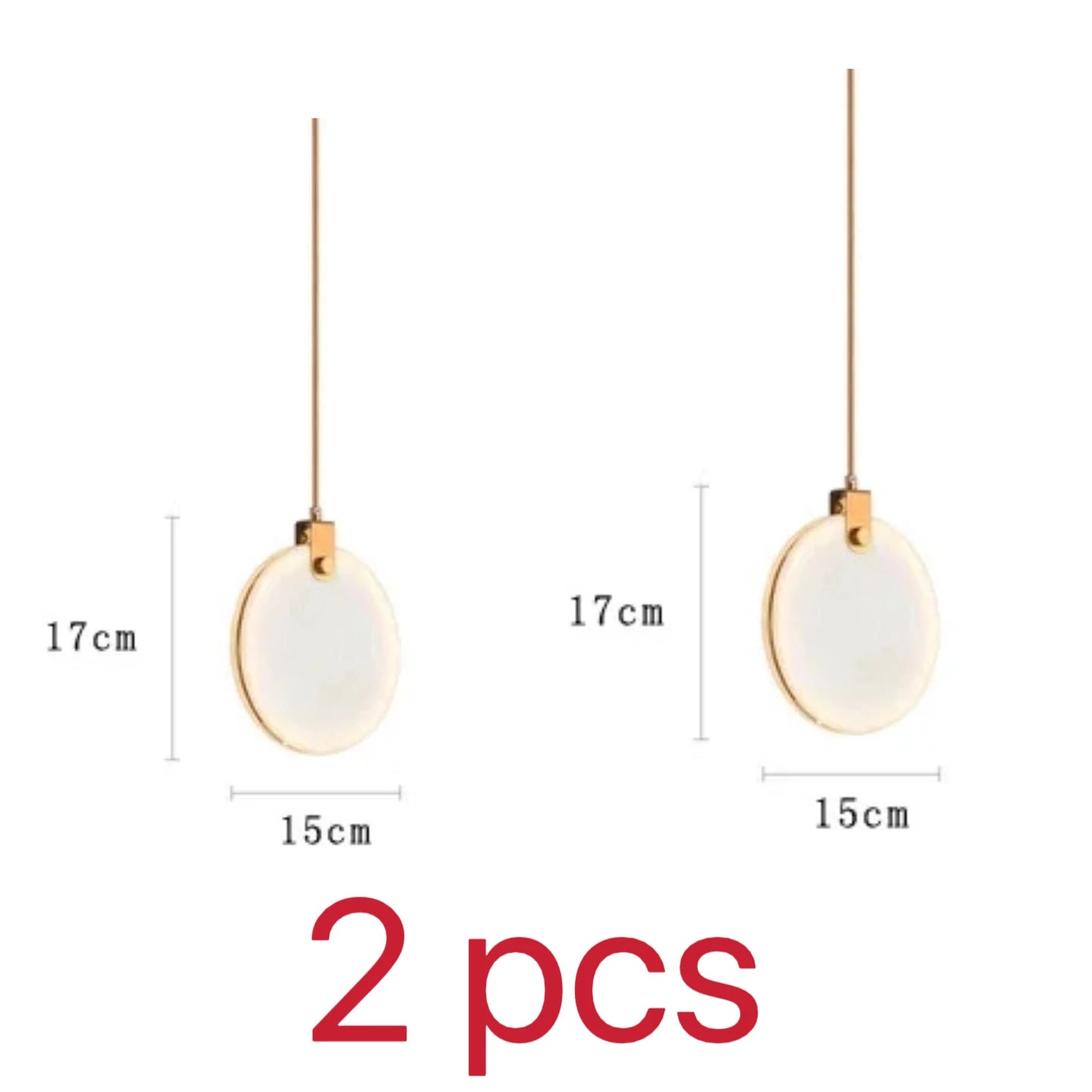 Marble-Iron Pendant LED Lamp