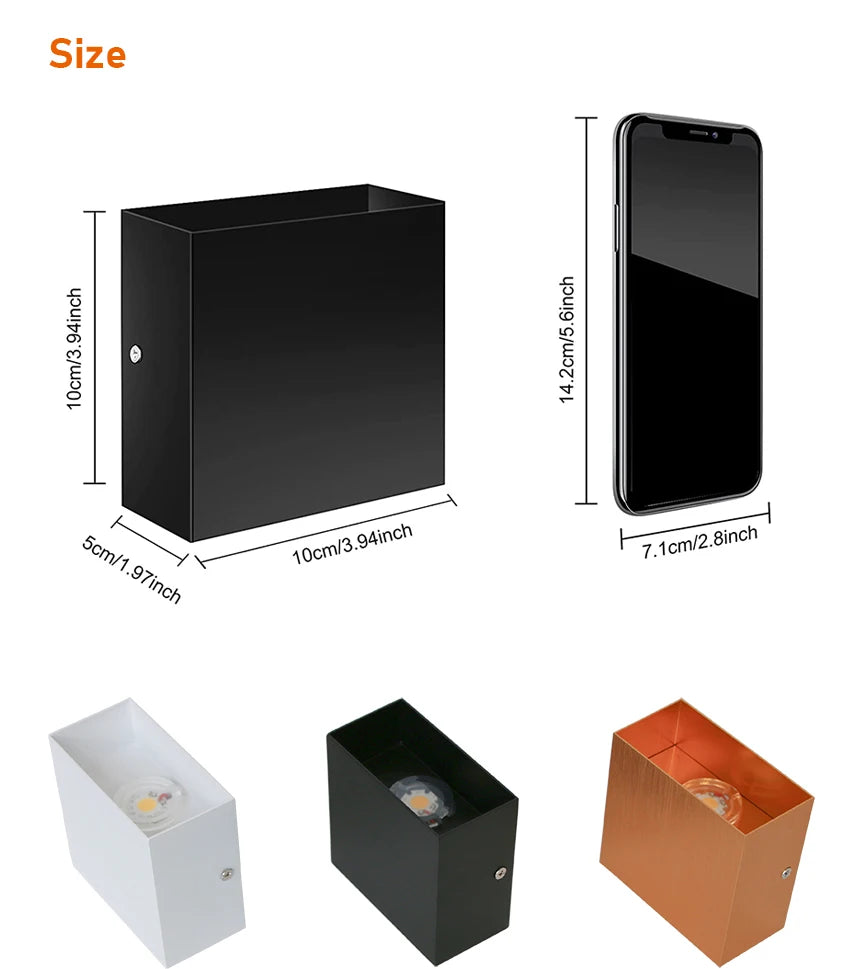 Up & Down Aluminum White LED Wall Light