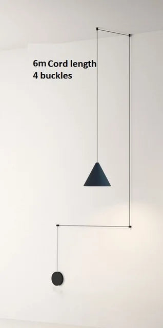 Modern Minimalism Line Geometric Lamp Black Metal