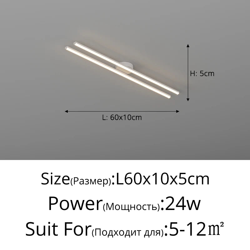 Long Line LED Chandelier- 4 White Lines