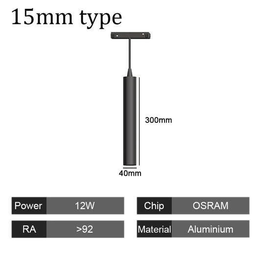 15mm Width Magnetic Track Lighting- Chandelier LED Type