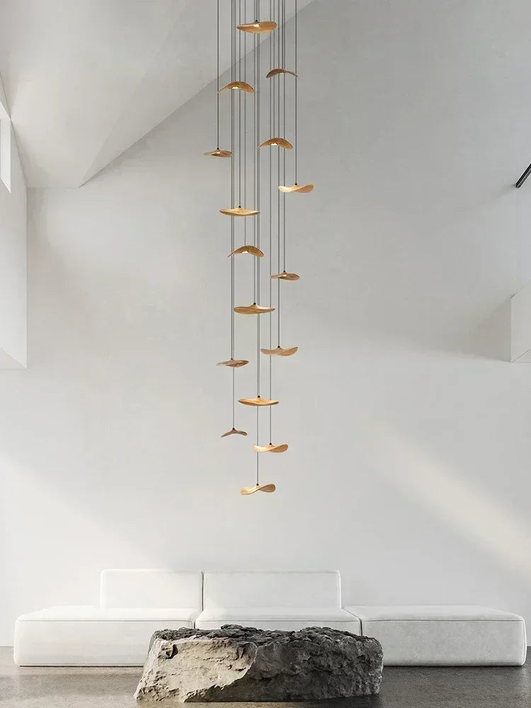 Designer Chandelier Wood Style