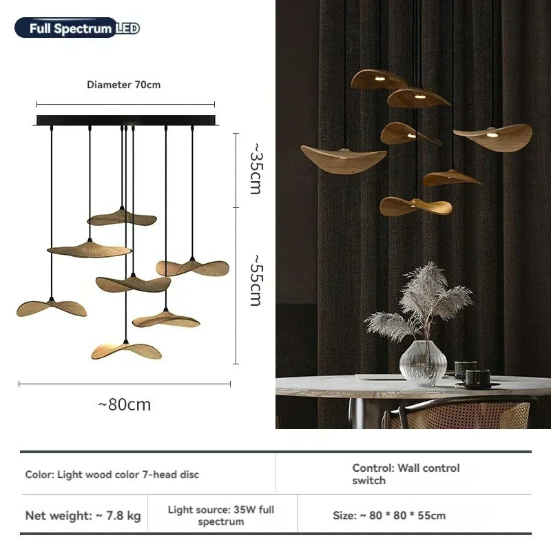 Designer Chandelier Wood Style