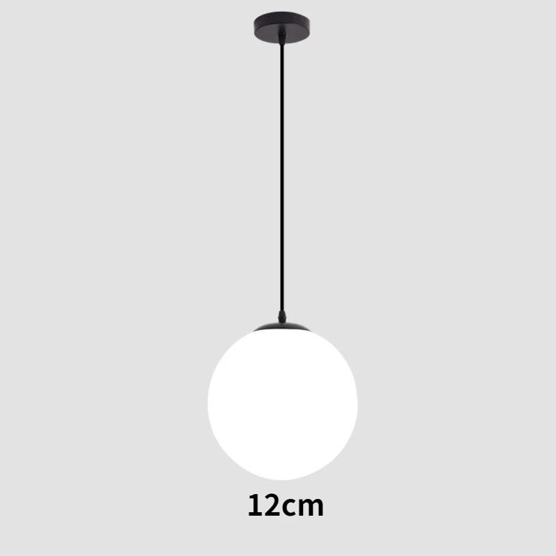 Single Led Head Glass Ball Chandelier