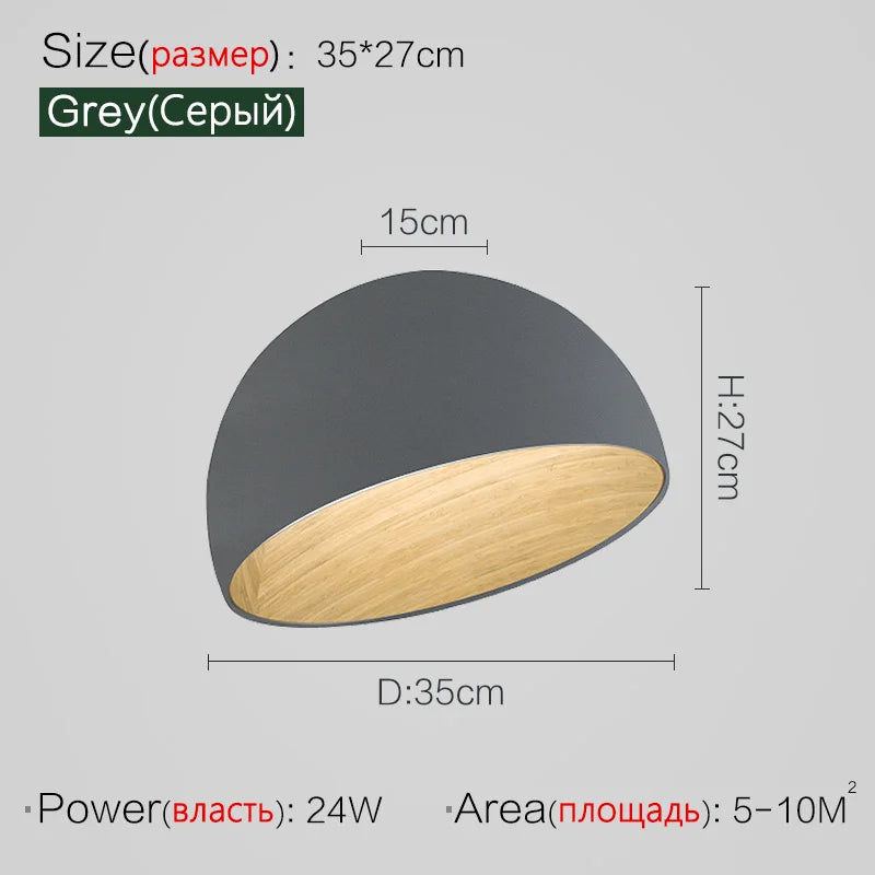 Metal Ceiling Led Lamp Inclined- Black Color