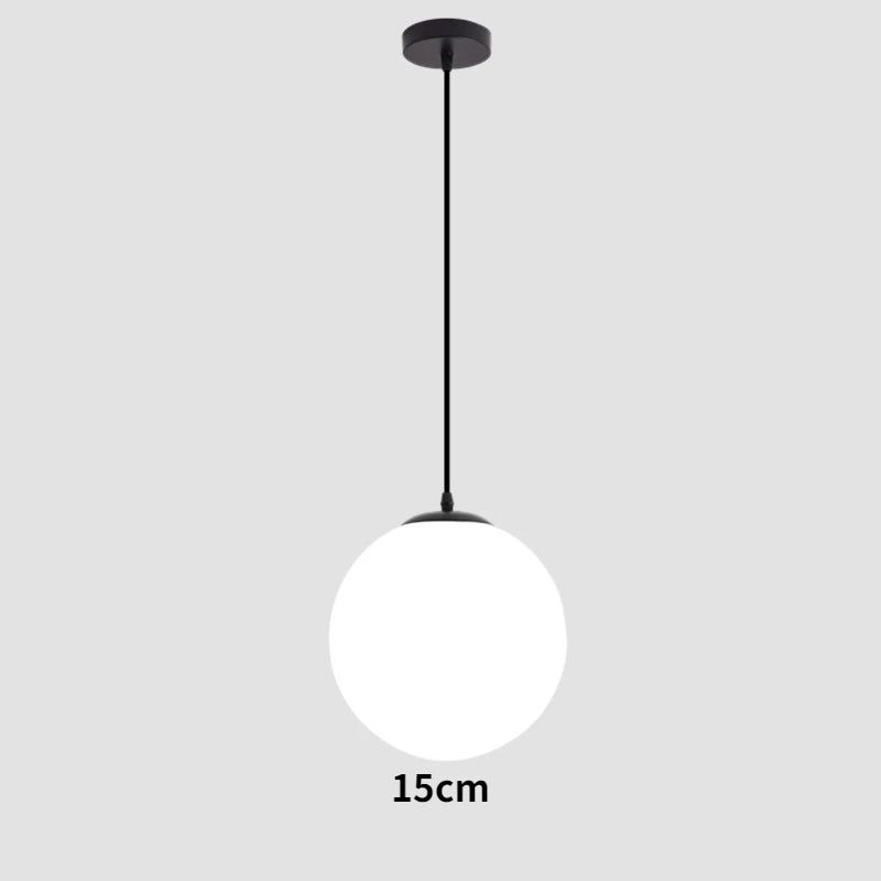 Single Led Head Glass Ball Chandelier