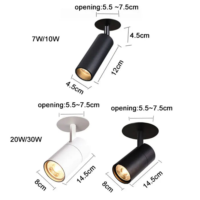 Black/White Spotlight Modern Led LED Lamp