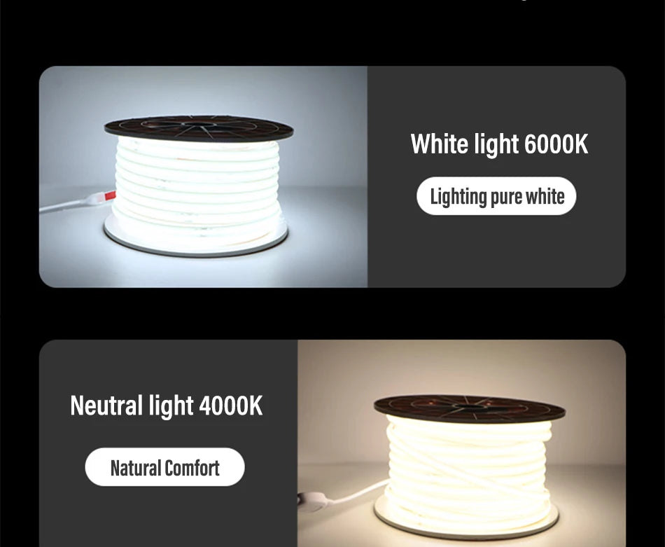 White 6oooK EU Waterproof Indoor & Outdoor Strip Led