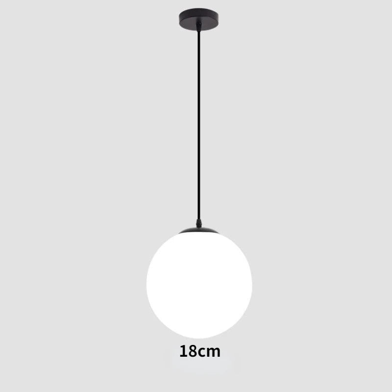 Single Led Head Glass Ball Chandelier