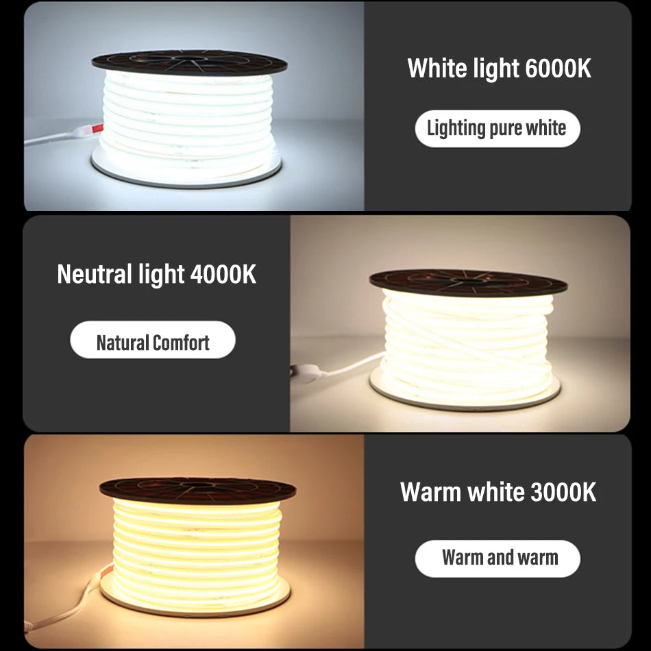 White 6oooK EU Waterproof Indoor & Outdoor Strip Led