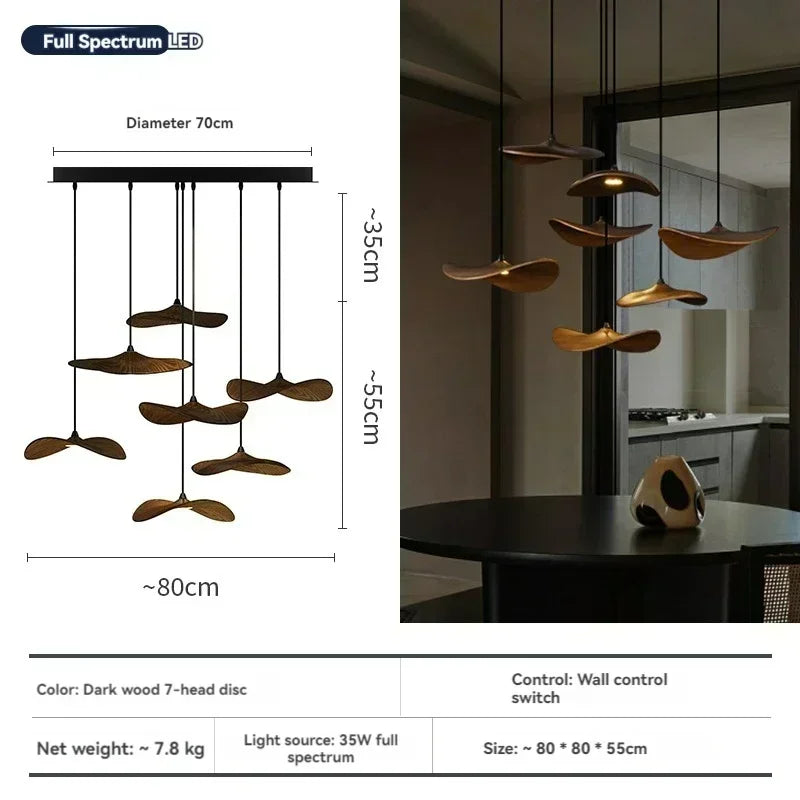 Designer Chandelier Wood Style