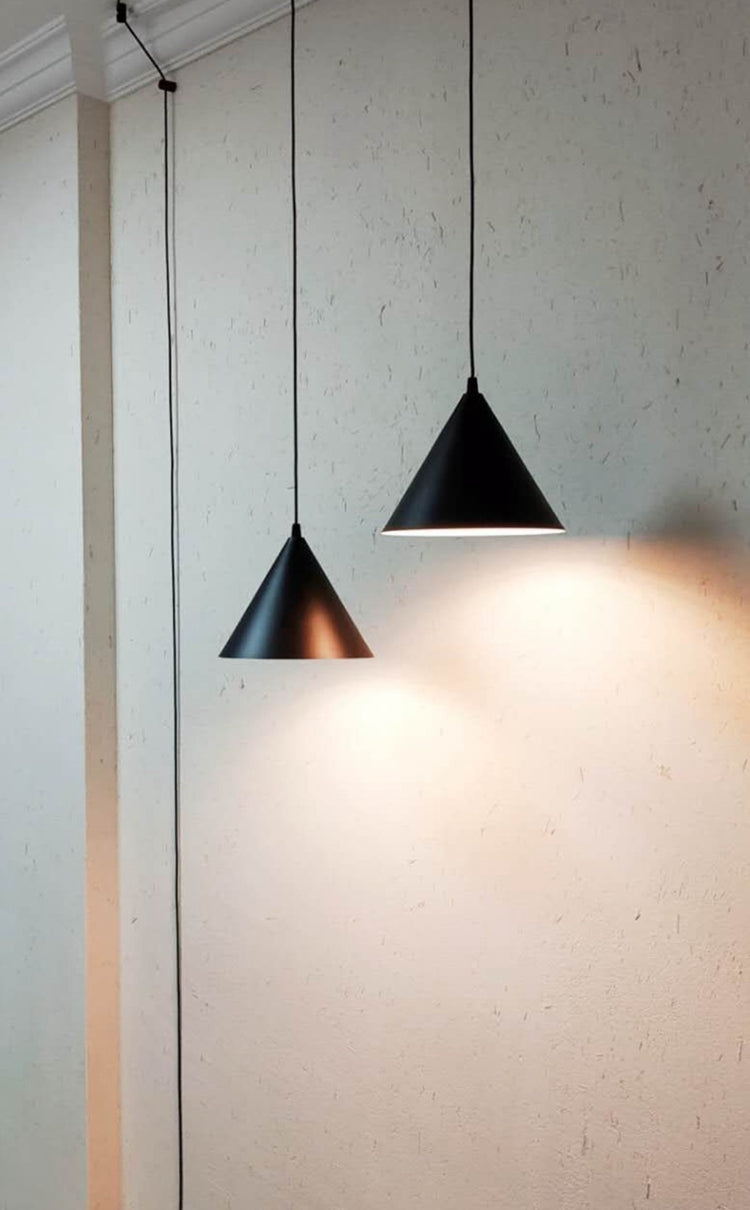 Modern Minimalism Line Geometric Lamp Black Metal