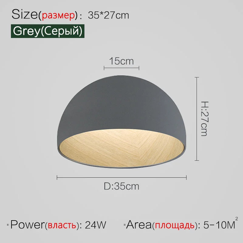 Metal Ceiling Led Lamp Inclined- Black Color