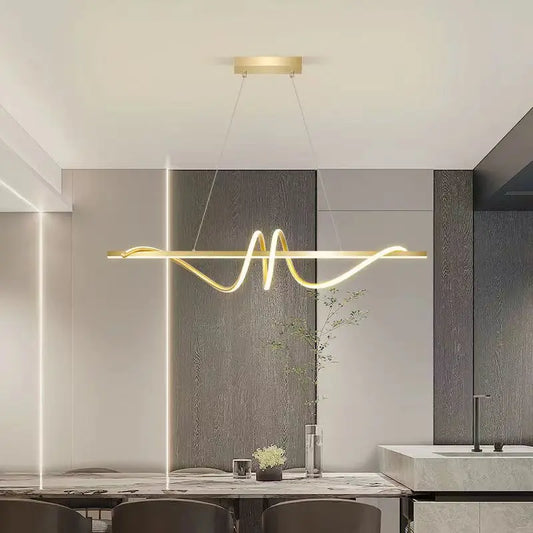 Modern Minimalist Hanging Gold Creative LED Lamp