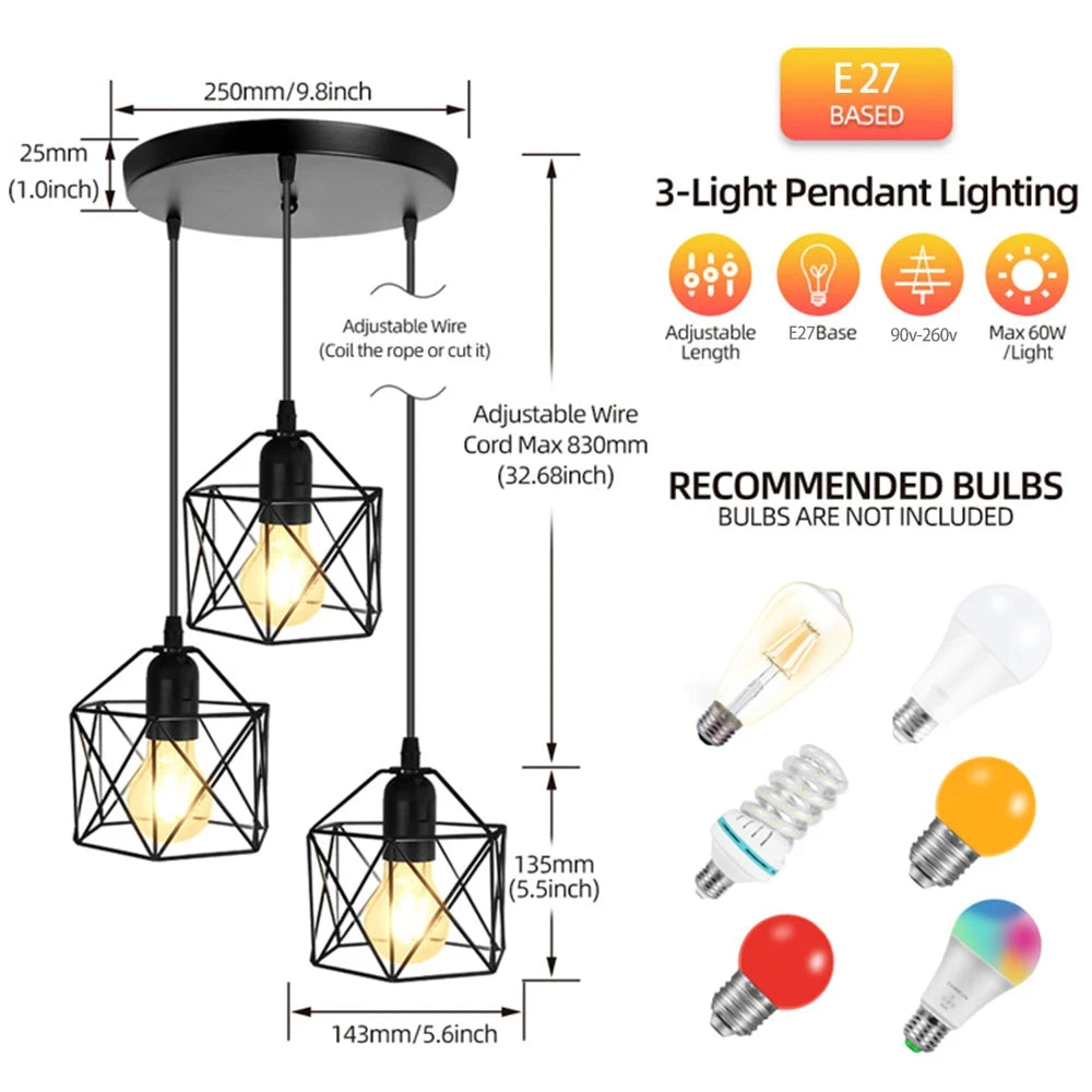 Industrial Iron Chandelier Body