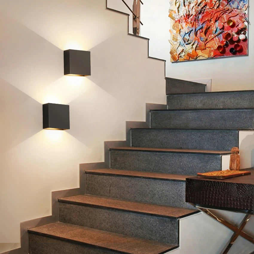 Up & Down Aluminum Black LED Wall Light