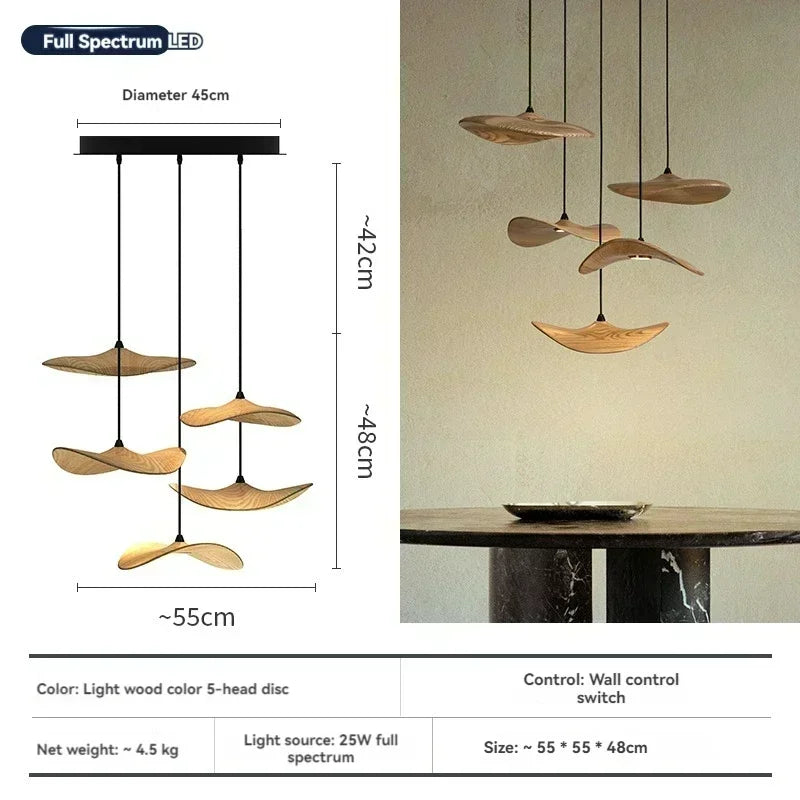 Designer Chandelier Wood Style