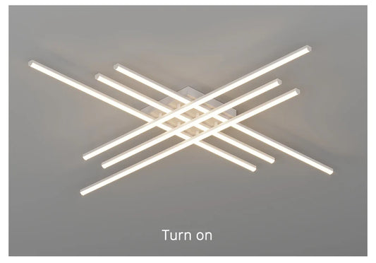 Long Line LED Chandelier- 6 White Lines