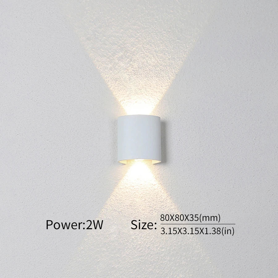 Wall LED Lamp Exterior & Interior Waterproof IP66