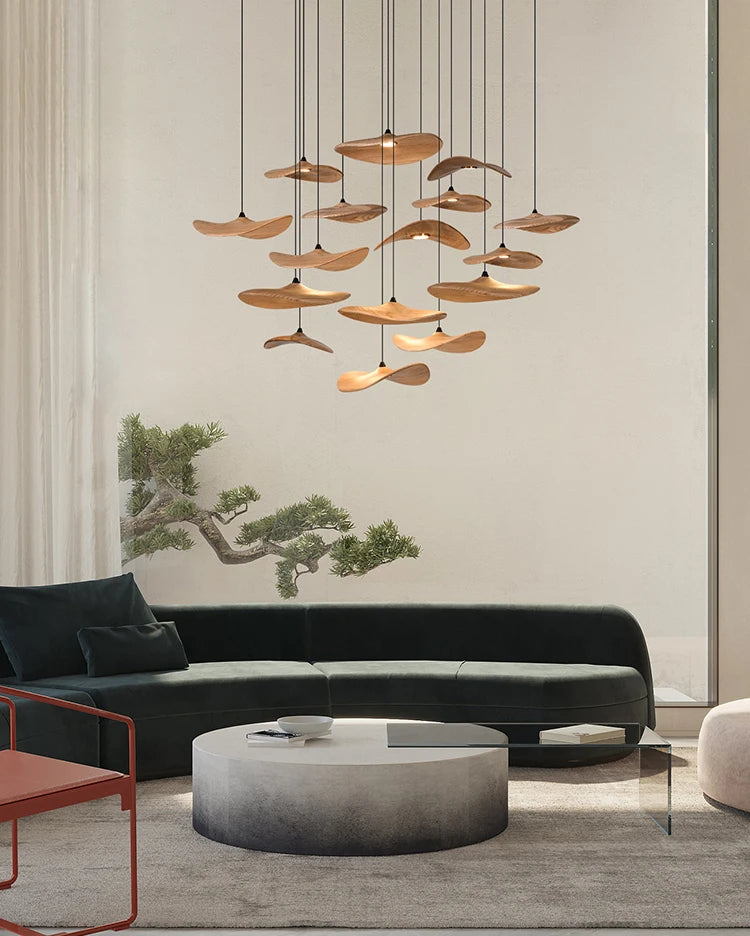 Designer Chandelier Wood Style