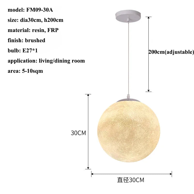 Moon Led Pendant Lights