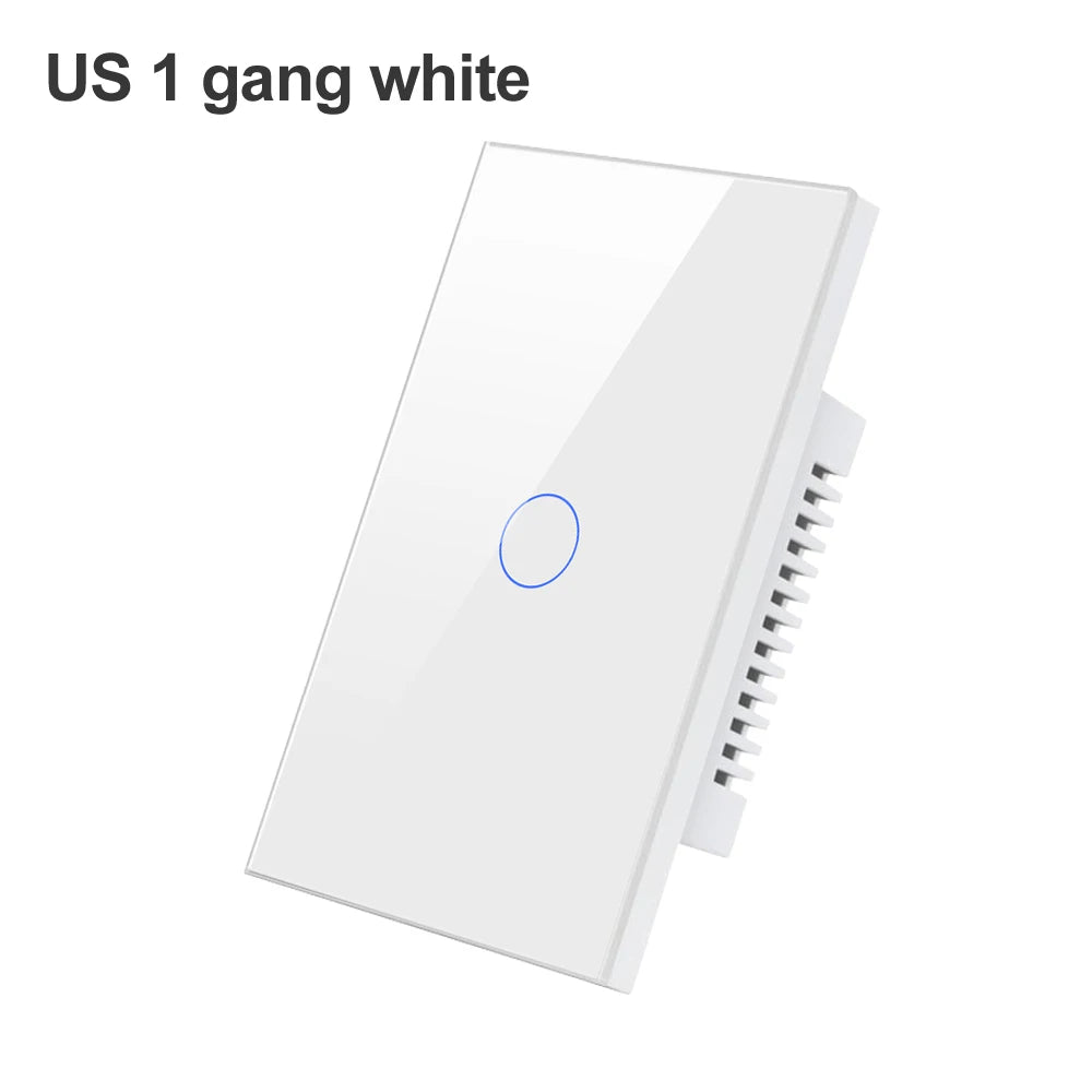 US 1 Gang White WiFi Smart Light Switch Work