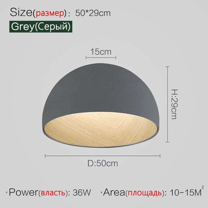 Metal Ceiling Led Lamp Inclined- Black Color