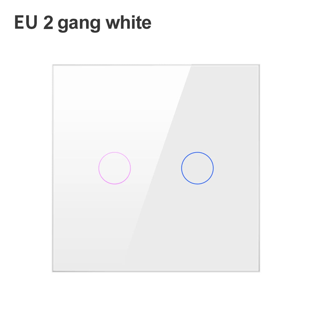 EU 2 Gang White WiFi Smart Switch