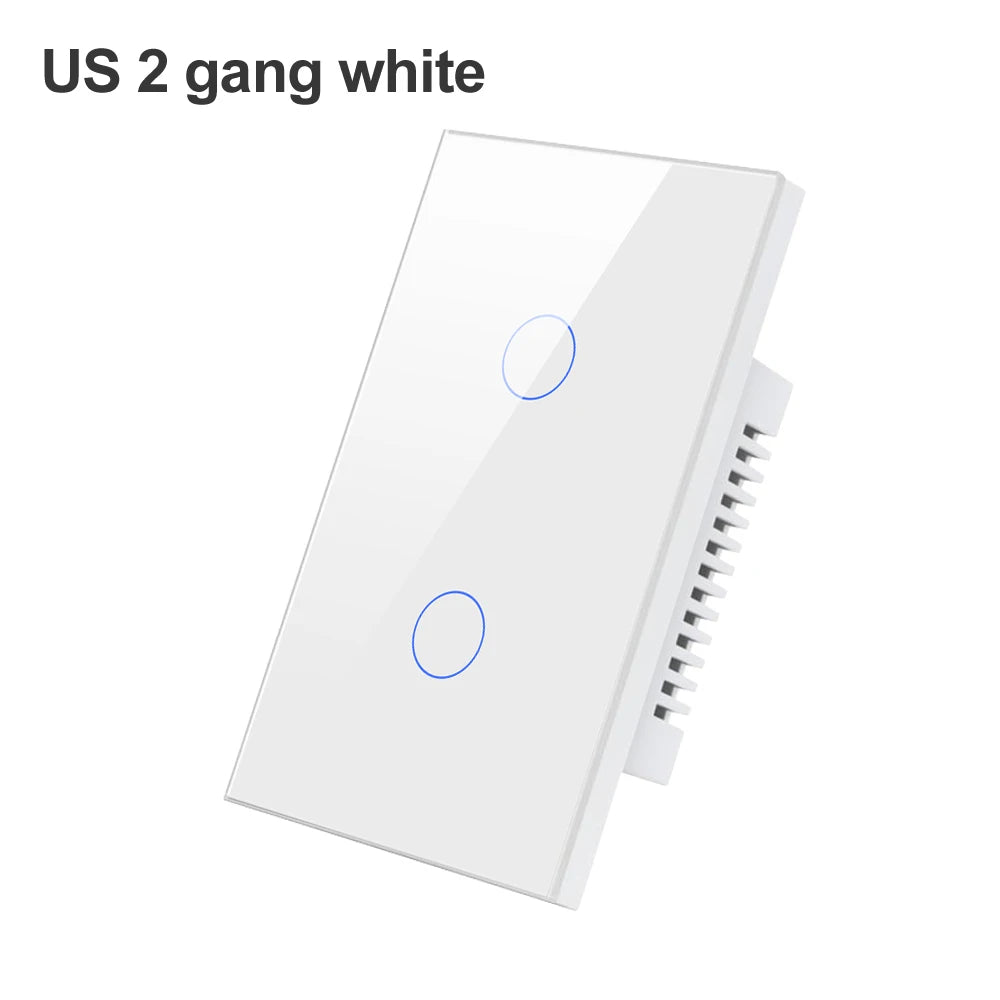 US 2 Gang White WiFi Smart Switch Work