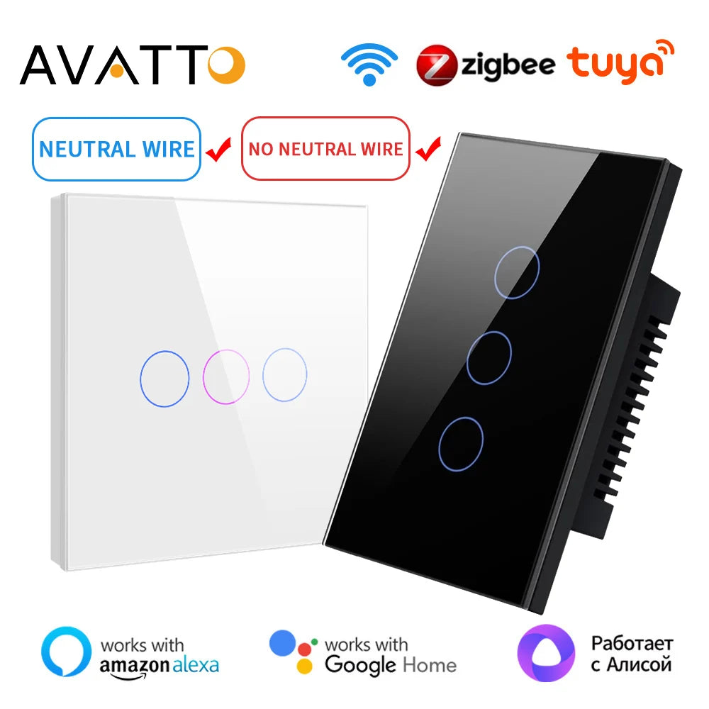 EU 2 Gang Black WiFi Smart Switch