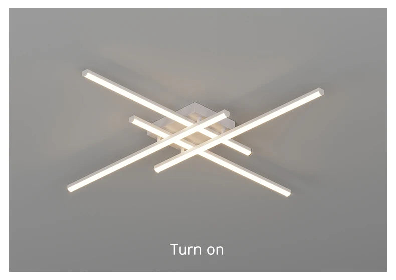 Long Line LED Chandelier- 4 White Lines