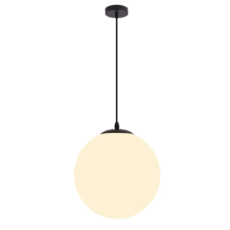 Single Led Head Glass Ball Chandelier