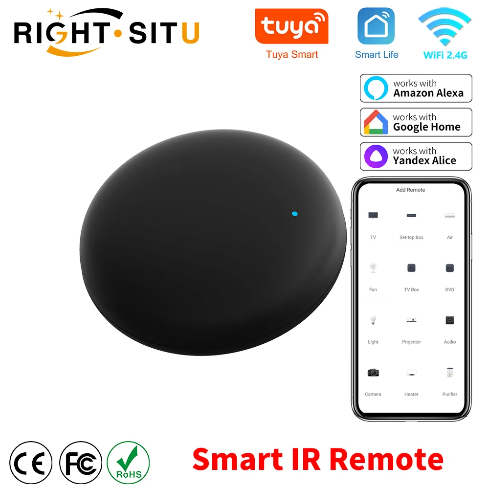 WiFi Smart IR שלט רחוק APP החלפת עבור טלוויזיה DVD AUD AC עובד עם Alexa Google Home ו-Siri