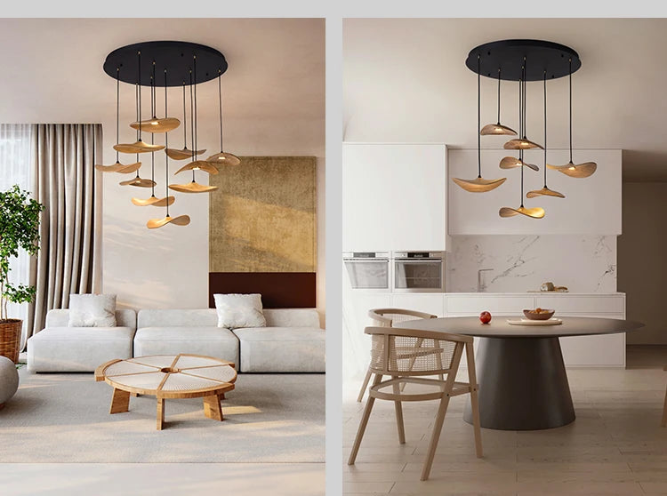 Designer Chandelier Wood Style