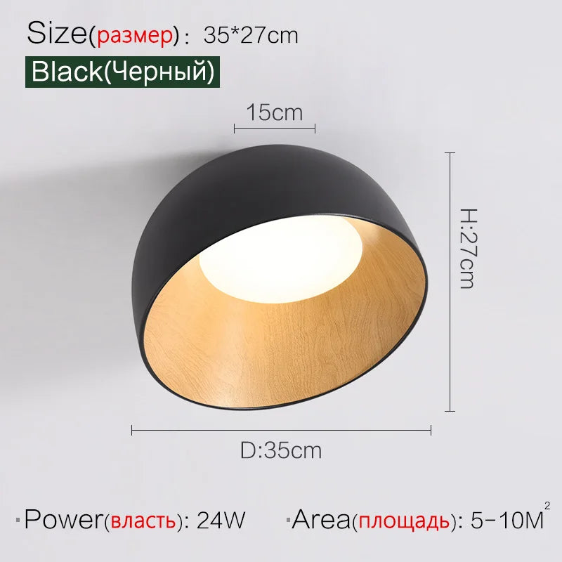 Metal Ceiling Led Lamp Inclined- Black Color